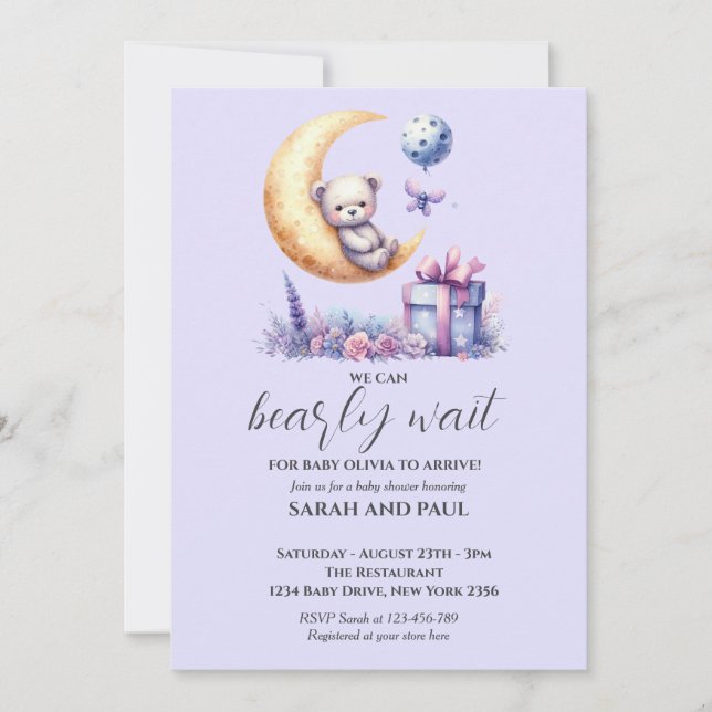 Invitación Teddy Bear Podemos Esperar (Anverso)