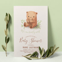 Teddy Bear Podemos Esperar A Baby Shower Neutral