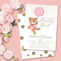 Teddy Bear Podemos Esperar A Chica Baby Shower