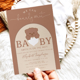Invitación Teddy Bear Sexo Neutral Baby Shower