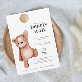 Invitación Teddy Bear Sexo Neutral Baby Shower