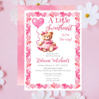 Teddy Bear Un Poco Querido Chica Baby Shower