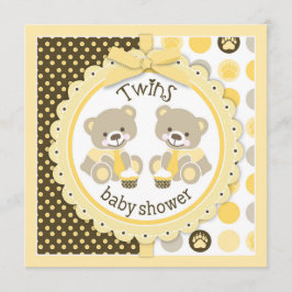 Invitación Teddy Bears Ties Baby Shower