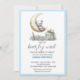 Invitación Teddy Blue Bear Podemos Esperar