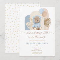 Teddy Lleva Algún Beary Cute Boho Baby Shower