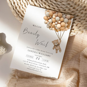 Invitación Teddy Podemos Esperar A Baby Shower