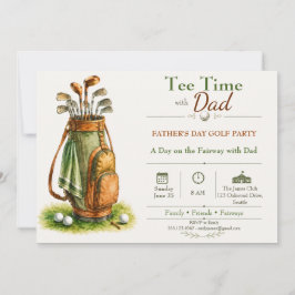 Invitación Tee Time con Papá Fiesta de Golf del Día del Padre