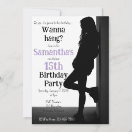 Invitación Teen Nonchalant Birthday Party Invitation