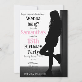 Invitación Teen Nonchalant Birthday Party Invitation