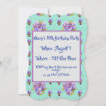 Invitación Teenage Girls Purple Floral Birthday Invitation<br><div class="desc">Teenage Girls Purple Floral Birthday Invitation Birthday Invitation Card. For all those young at heart a lovely unicorn card,  using one of my original watercolors. Add a little magic to your life!</div>
