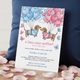 Invitación Teenie Weenie Sweetheart Dachshund Revelación de S