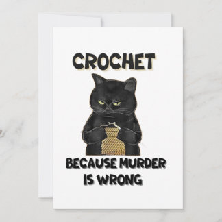 Invitación tejer porque el asesinato está mal