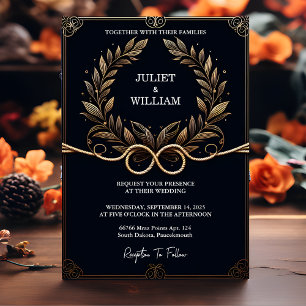 Invitación Tejido Floral Cute Rope Estamos Amarrando Al Boda