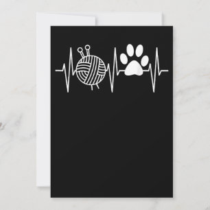 Invitación Tejido Nerd Graciosa Abuela Mamá Knit Needles Yarn