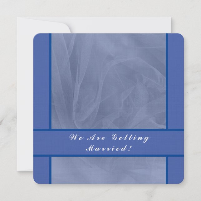 Invitación Tela azul Tulle Fabric - cualquier color Invitació (Anverso)