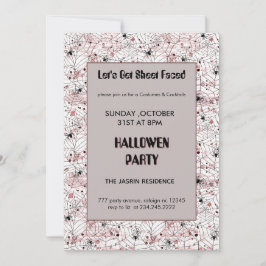 Invitación Tela de araña espeluznante de Halloween