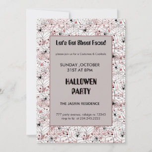 Invitación Tela de araña espeluznante de Halloween