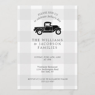 Invitación Tela escocesa gris del búfalo del camión del