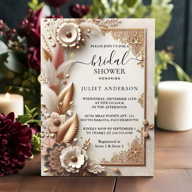 Invitación Tela Terciopelo Terciopelo Lace Papel Lino Ducha d (Subido por el creador)