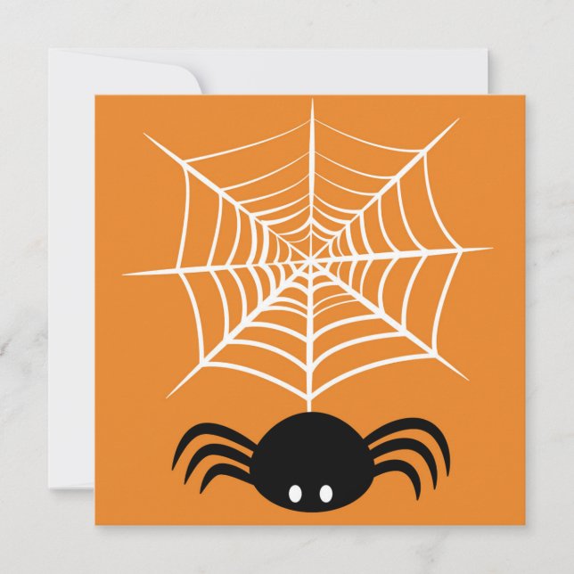 Invitación Telaraña de Halloween (Anverso)
