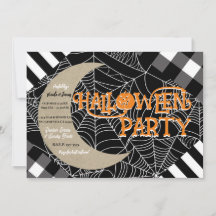 Telaraña de parches en blanco y negro para fiesta