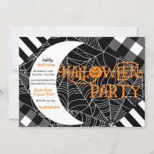 Telaraña de parches en blanco y negro para fiesta