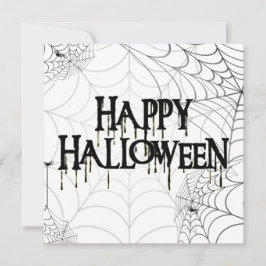 Invitación Telarañas y Fiesta Feliz de Halloween
