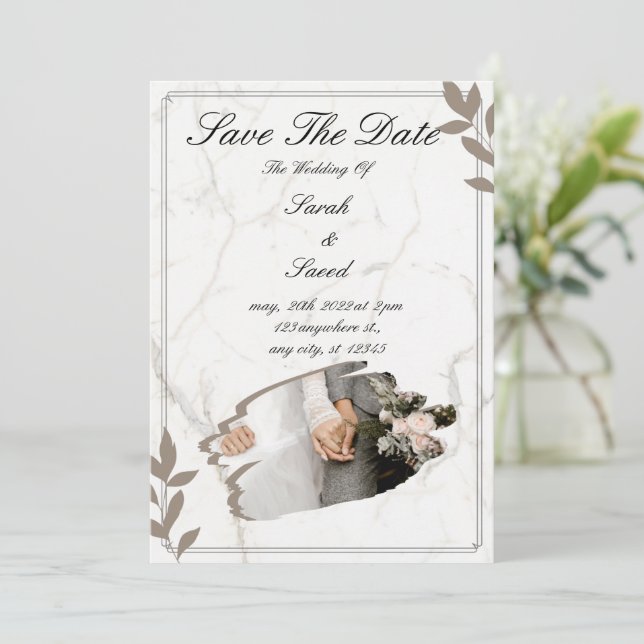 Invitación Telegram "Boda Soñada" (Anverso de pie)