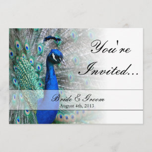 Invitación Tema 1 del Boda pavo real