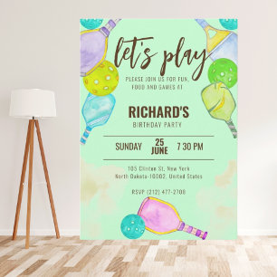 Invitación Tema acuático Baloncesto Fiesta de cumpleaños verd