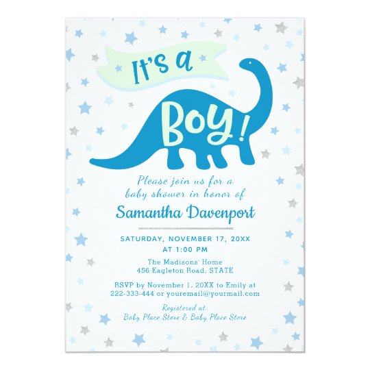Wallpaper Invitacion Tema Azul Del Dinosaurio De La Ducha Del Bebe Es HD