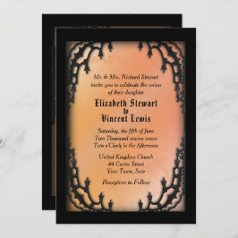 Invitación Tema Boda de Naranja gótico del barrio francés