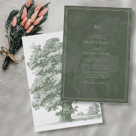 Invitación Tema Boda del Fiesta del Jardín Verde Botánico Vin