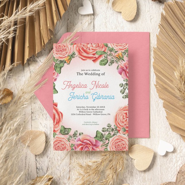 Invitación Tema Boda Rosa Rosa Rosa (Subido por el creador)