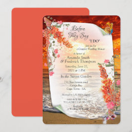 Invitación Tema botánico elegante de tono neutro de otoño