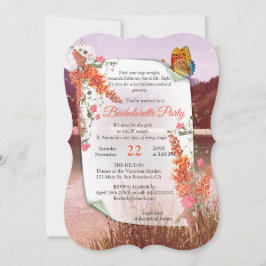 Invitación Tema botánico elegante de tono neutro de otoño