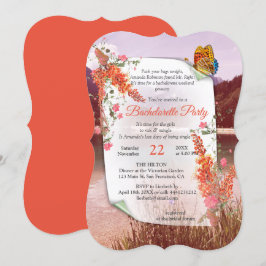 Invitación Tema botánico elegante de tono neutro de otoño