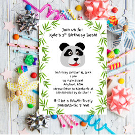 Invitación Tema Cute Panda
