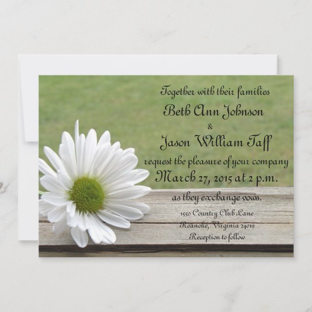 Invitación Tema Daisy (Anverso)