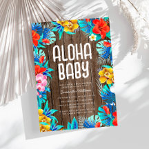 Tema de Aloha Baby Shower Tropical Luau