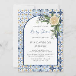 Invitación Tema de Baby Shower Capri Limón Baby Shower Italia