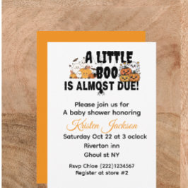 Invitación tema de baby shower de octubre