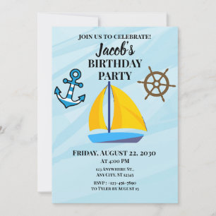 Invitación Tema de Barco