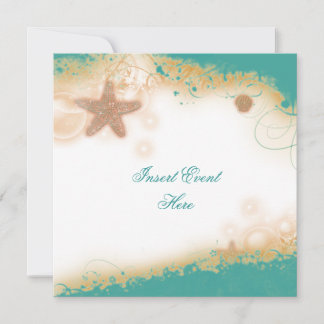 Invitación Tema de boda elegante en la playa