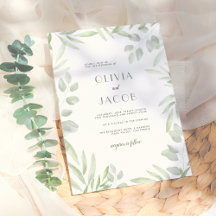Tema de Boda Minimalista de Jardín Botánico Verde