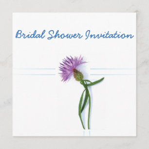 Invitación Tema de Bodas Escocés Celta con Cardo para Boda Br