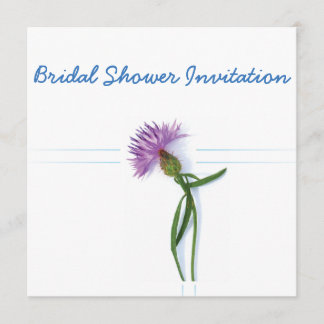 Invitación Tema de Bodas Escocés Celta con Cardo para Boda Br