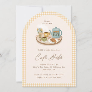 Invitación Tema de café para baby shower Café Bébé