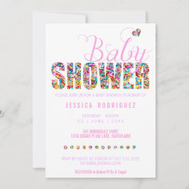 Invitación Tema de canallas Fiesta de Baby Shower Es un Chica