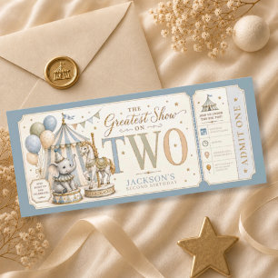 Invitación Tema de carnaval retro niño cumpleaños 2